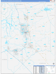 Stockton-Lodi ColorCast Wall Map